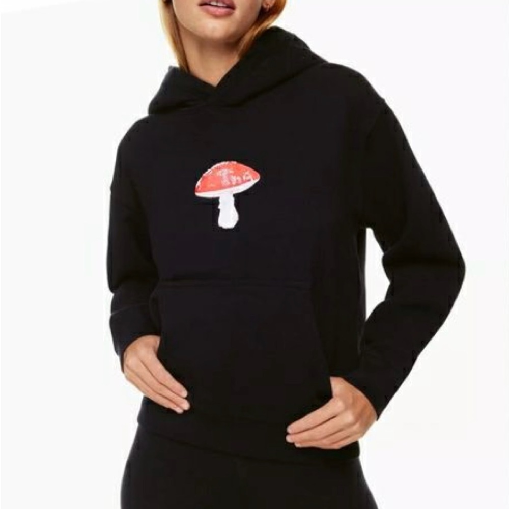 TNA Sweatfleece Hoodie With Mushroom Design Women’s Size Medium